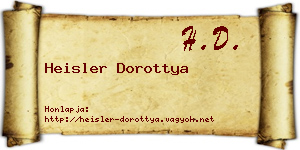 Heisler Dorottya névjegykártya